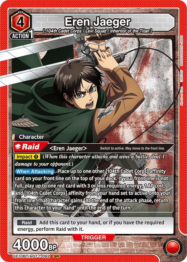 Eren Jaeger (092) - UE10BT: Attack on Titan - Union Arena