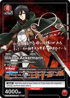 パラレル SR★★ ミカサ・アッカーマン 進撃の巨人　 AOT-1-089 ミカサ・アッカーマン/SR【黄】【キャラクター】《パラレル版