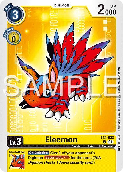 Elecmon EX1 023 Time Stranger Demo Deck digimon card