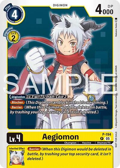 Aegiomon (Time Stranger Demo Deck) Digimon Demo Deck Exclusive Cards Promo Digimon card — value and price