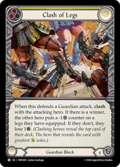 Clash of Legs Mastery Pack Guardian Rare Flesh and Blood card — value and price