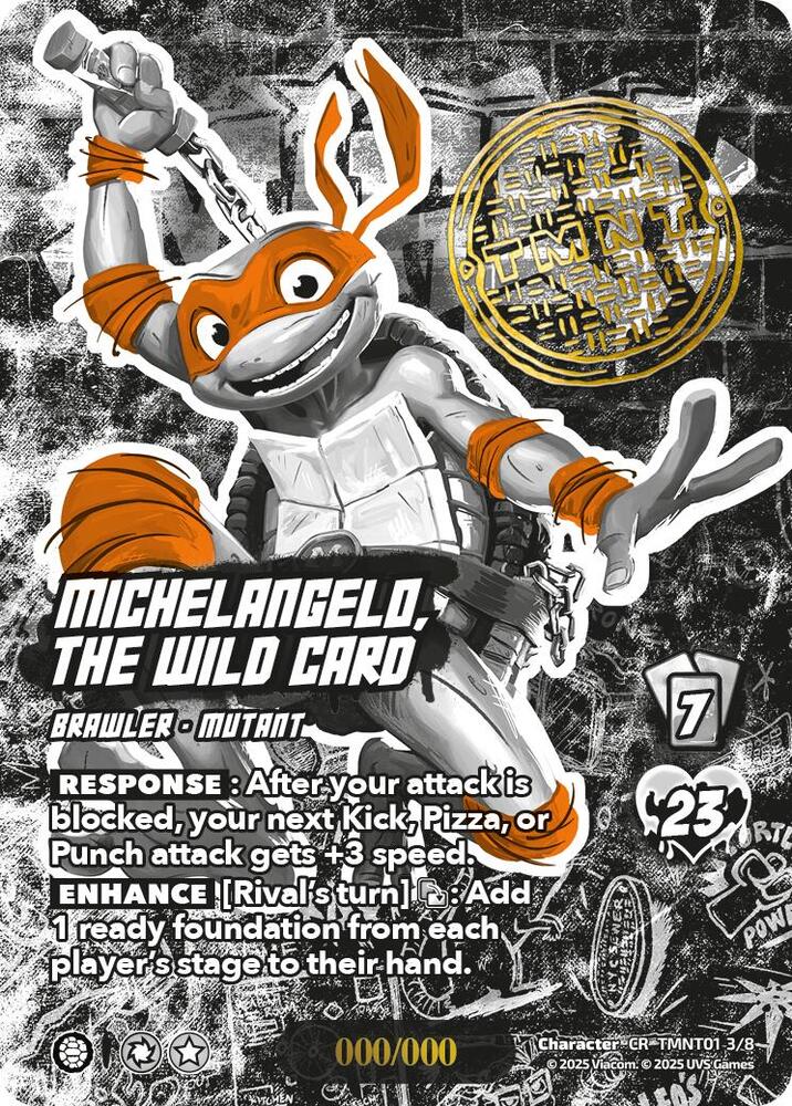Michelangelo, the Wild Card (Serial Numbered) - Teenage Mutant