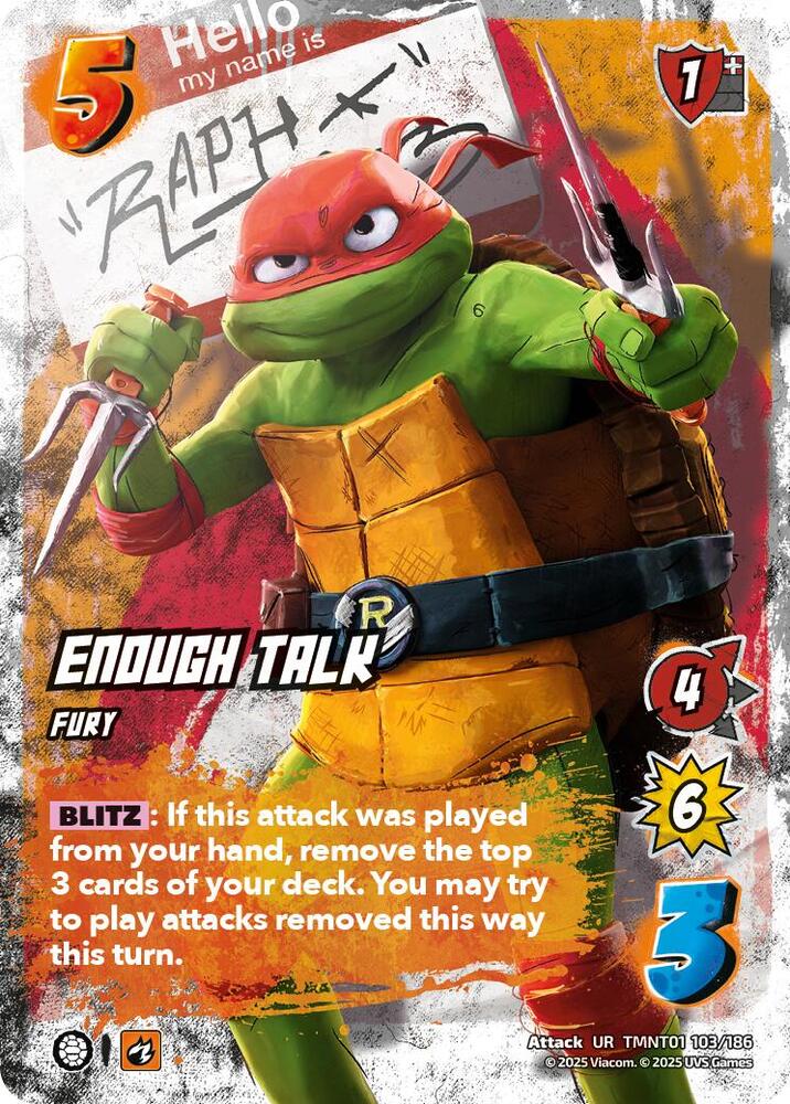 RT-173552　カード Enough Talk - Teenage Mutant Ninja Turtles - UniVersus - TCGplayer.com