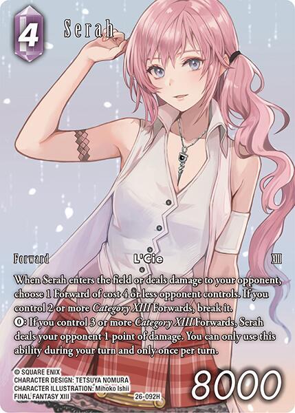 FFTCG　セラ　フルアート Serah (Full Art) - Gunslinger in the Abyss - Final Fantasy TCG