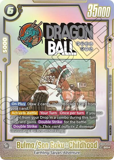 Bulma/Son Goku : Childhood Tournament and Championship Promos Super Rare Dragon Ball card — value and price
