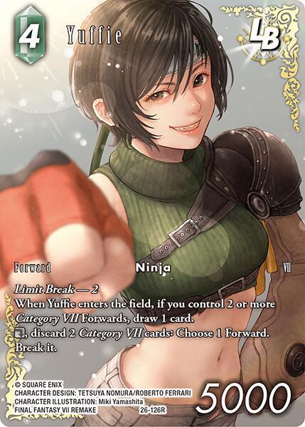 旧FFTCG chapter 貴重　プレミアム　ユフィ　ff7 Yuffie LB (Full Art) - Gunslinger in the Abyss - Final Fantasy TCG