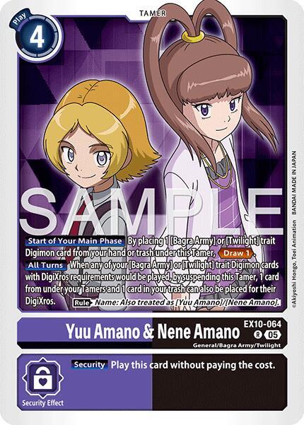 Yuu Amano & Nene Amano - Sinister Order - Digimon Card Game