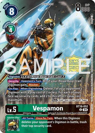 Vespamon (Championship 25-26 Tamers Pack) Release Special Booster 2.0 card price