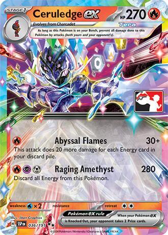 Ceruledge ex 036/191 from Prize Pack Series Cards