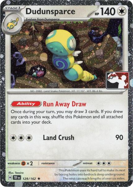 Dudunsparce - 129/162 (Cosmos Holo)