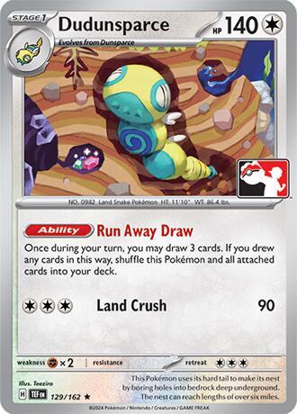 Dudunsparce 129/162 from Prize Pack Series Cards