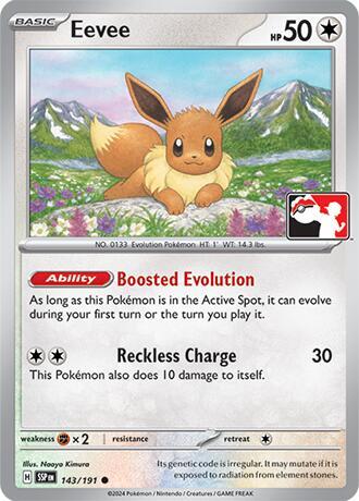 Eevee 143/191 from Prize Pack Series Cards