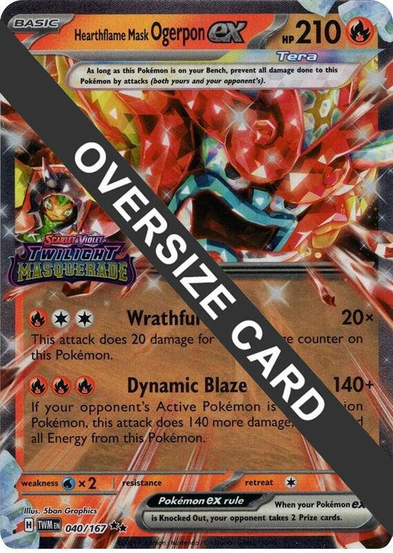 Hearthflame Mask Ogerpon ex (Twilight Masquerade Stamp) 040/167 from Jumbo Cards