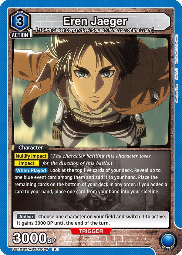 Eren Jaeger (027) - UE10BT: Attack on Titan - Union Arena