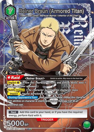 Reiner Braun (Armored Titan) (SR*) card