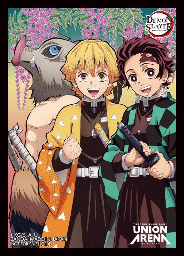 Union Arena Rare Battle AP Card Sleeves - Demon Slayer: Kimetsu no Yaiba (3-Pack) - Bandai Card Sleeves - Card Sleeves Union Arena Rare Battle AP Card Sleeves - Demon Slayer: Kimetsu no Yaiba (3-Pack) - Bandai Card Sleeves - Card Sleeves