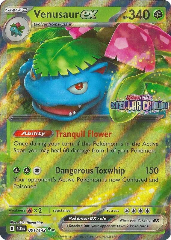 Venusaur ex (Stellar Crown Stamp) 001/142 from Miscellaneous Cards & Products