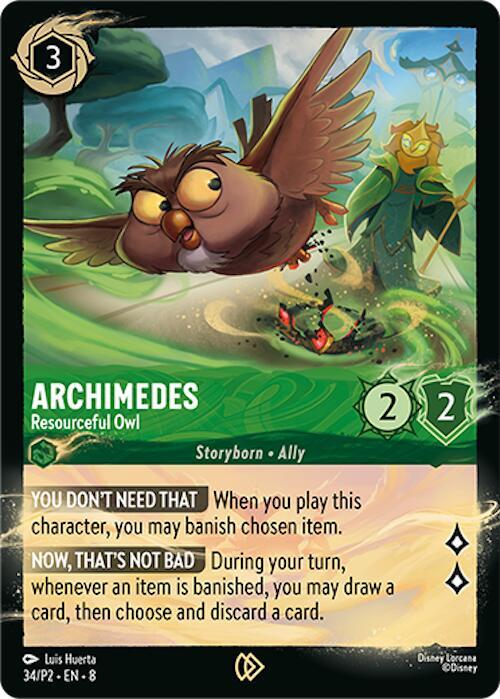 Archimedes - Resourceful Owl - Disney Lorcana Promo Cards - Disney