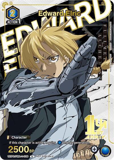 Edward Elric (039) (Gold) Union Arena Promotion Cards Uncommon Union Arena card — value and price