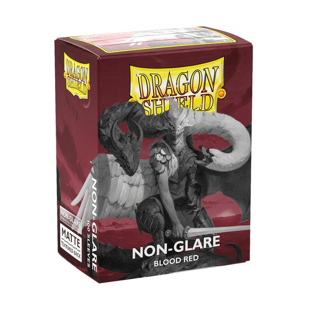Dragon Shield Non-Glare Matte Blood Red Sleeves