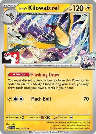 Iono's Kilowattrel 055/159 from Prize Pack Series Cards