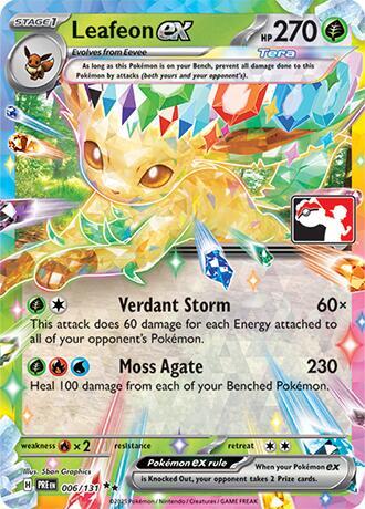 Leafeon ex 006/131 from Prize Pack Series Cards