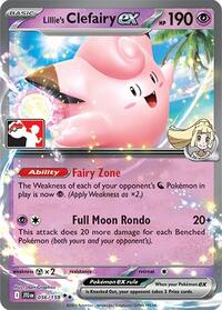 Lillie's Clefairy ex #056/159 from Prize Pack Series Cards Pokemon card image