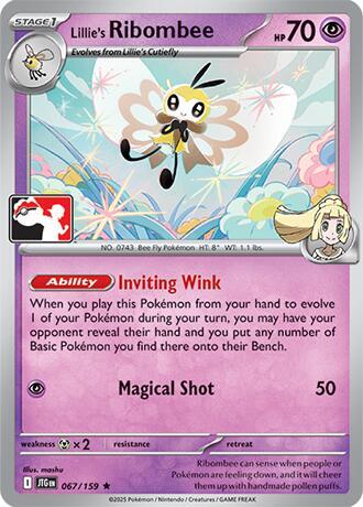 Lillie's Ribombee 067/159 from Prize Pack Series Cards