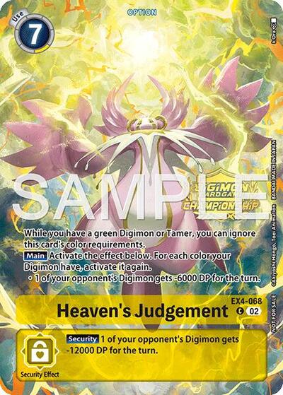 Heaven's Judgement (Championship 25-26 Tamers Pack Season 1) Alternative Being Booster card price