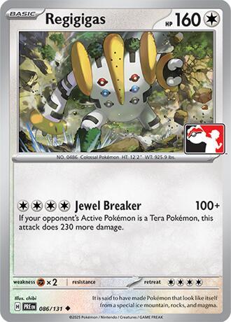 Regigigas 086/131 from Prize Pack Series Cards