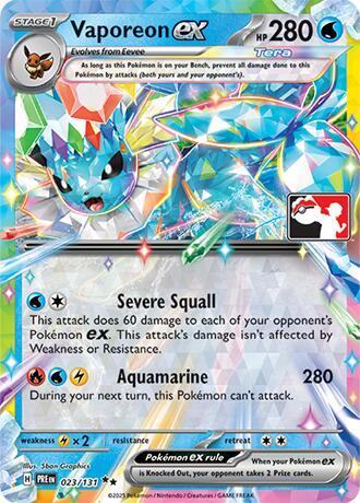 Vaporeon ex 023/131 from Prize Pack Series Cards