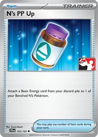 N's PP Up #153/159 from Prize Pack Series Cards Pokemon card image