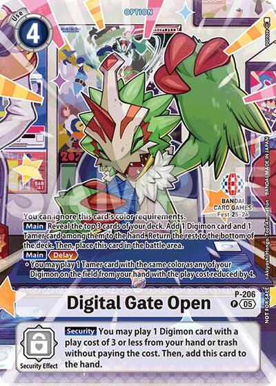 Digital Gate Open - P-206 (BANDAI Card Games Fest 25-26) Digimon Promotion Cards card price