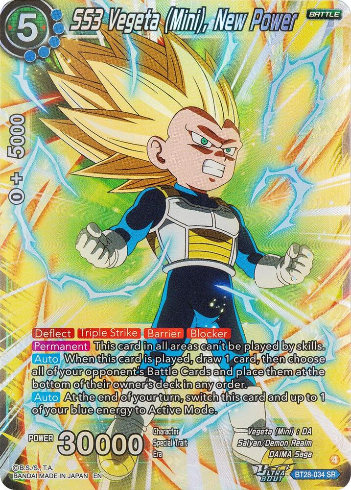 SS3 Vegeta (Mini), New Power - Prismatic Clash - Dragon Ball Super