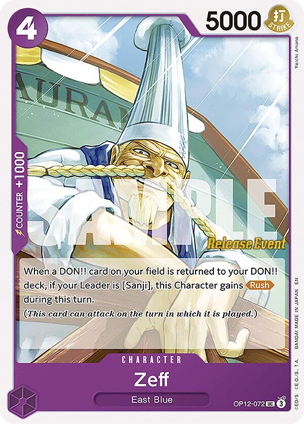 Zeff - Legacy of the Master Release Event Cards - One Piece Card