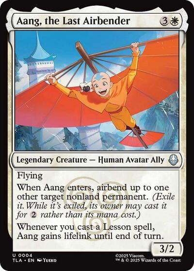 Aang, the Last Airbender from TLA #4, Magic: The Gathering card