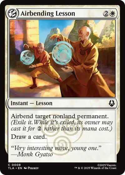 Airbending Lesson from TLA #8, Magic: The Gathering card