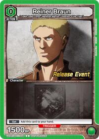 Reiner Braun (058) - UE10BT: Attack on Titan Release Event Cards - Union Arena card