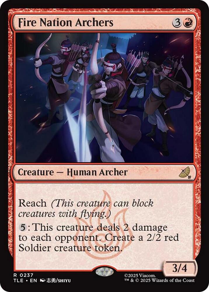 Fire Nation Archers 237 card