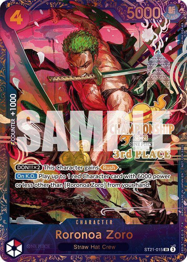 Roronoa Zoro (CS 25-26 3rd Place) - One Piece Promotion Cards