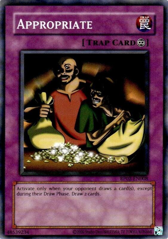 your opponent draws cards yugioh Yu-Gi-Oh! - Appropriate (RP02-EN008) - Retro Pack 2 - Unlimited Edition may be 1st or Unlimited Edition The Gift of Greed -