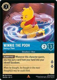 Winnie the Pooh - Having a Think - Fabled - Lorcana card