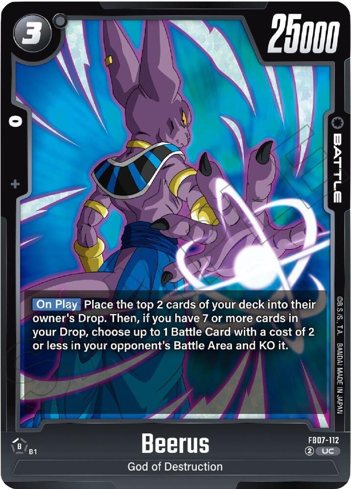 Beerus - Wish For Shenron - Dragon Ball Super: Fusion World