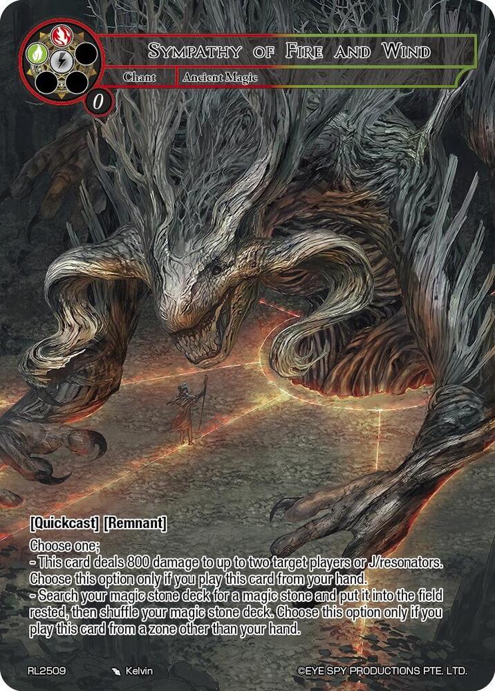 Sympathy of Fire and Wind