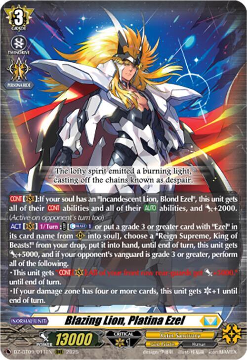 Blazing Lion, Platina Ezel - DZ-BT09: Super Brave Detonation