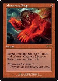 Monstrous Rage (Retro Frame) - WPN & Gateway Promos - Magic: The Gathering card