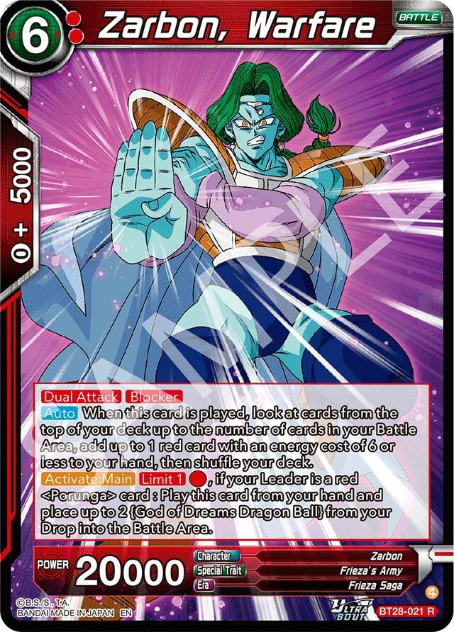 Zarbon, Warfare - Prismatic Clash - Dragon Ball Super: Masters