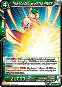 Tien Shinhan, Unlimited Attack card art