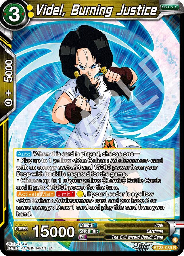 Videl, Burning Justice #BT28-089 — Prismatic Clash