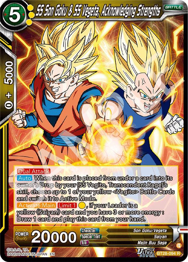 SS Son Goku & SS Vegeta, Acknowledging Strengths - Prismatic Clash